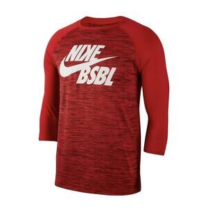 Nike MLB Baseball Velocity Legend Raglan Sleeve Shirt Red Mens Large New